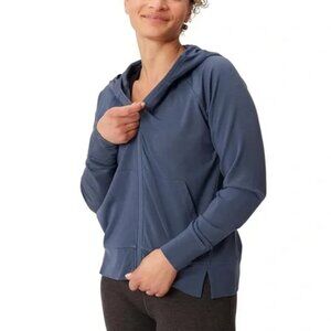 Woolly MerinoAir Women's full zip hoodie Indigo Blue XXL